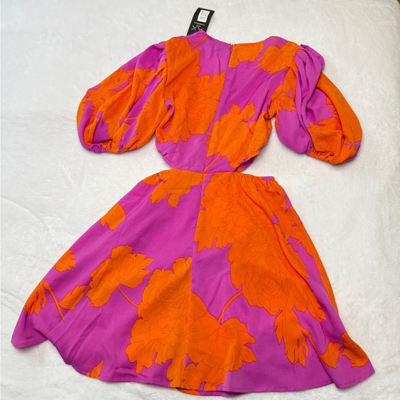 AX Paris | Size 12 | Pink and Orange Dress - Picture 2 of 4